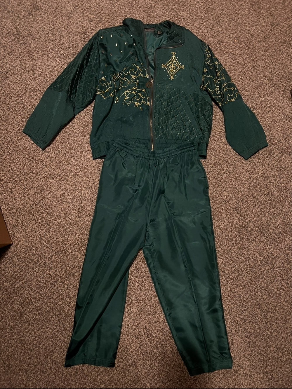 Murell Quilted Teal Jacket and pants- Petite